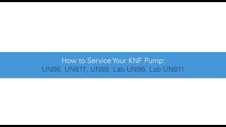 KNF  How to maintenance the diaphragm vacuum pumps N 86 N 811 N 89 N 86 LAB and N 811 LAB [upl. by Arza]