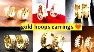 Gold Hoop Earrings DesignsLatest gold earrings design [upl. by Eisteb]