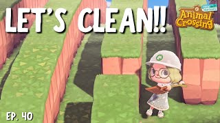 CLEANING flattening this island ONCE AND FOR ALL 🌴 Lets Play ACNH 040 [upl. by Franciska829]