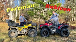 Battle of the Honda ATVs  Rubicon VS Foreman [upl. by Hermina]