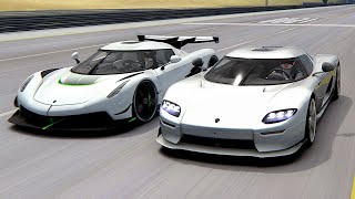 Koenigsegg CC850 2024 vs Koenigsegg Jesko at Special Stage Route X [upl. by Arawaj]