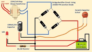 A Simple Battery Charger Circuit Diagram for 12V Battery [upl. by Mastrianni]