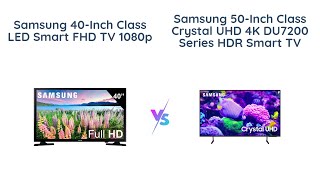 Samsung 40inch Class LED vs 50Inch Crystal UHD 📺  Which TV is Better [upl. by Ariaec689]