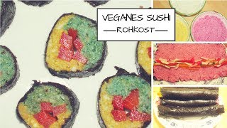 Vegane Rohkost Sushi Rezept [upl. by Annaliese]