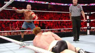 Raw  John Cena amp Sheamus vs Christian amp Mark Henry [upl. by Ayian]