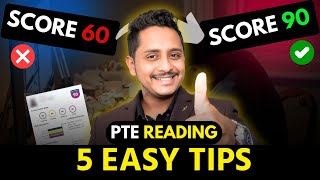 5 Easy Tips  PTE Reading Score Improvement 60 to 90  Skills PTE Academic [upl. by Eisso]