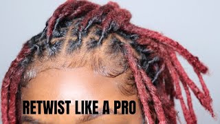 How To Retwist Loc New Growth By Yourself DETAILED amp BEGINNER FRIENDLY [upl. by Glyn]