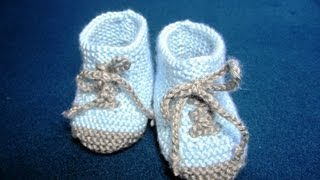 How to Knit Baby Booties Shoes Part  2 [upl. by Kcinnay]