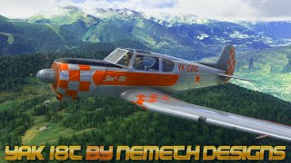 Nemeth Designs  Yakovlev Yak18T Model Details  MSFS2020 4K [upl. by Clayson]