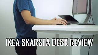 IKEA SKARSTA Sit Stand Desk Review [upl. by Marabelle]