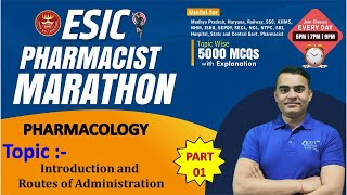 ESIC PHARMACIST MARATHON CLASS 1  Pharmacology 130 ESIC Pharmacist MCQs esicpharmacist 🎯✍️📌🙌👍 [upl. by Jeritah]