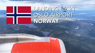 Landing 🛬 in Oslo Gardermoen airport in Norway 🇳🇴 on SAS airlines [upl. by Zicarelli116]