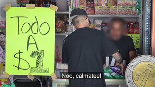 Le PONGO un LETRERO de TODO A 1 PESO al SEÑOR DE LA TIENDA BROMA [upl. by Lole]