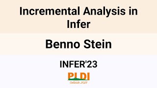 INFER23 Incremental Analysis in Infer [upl. by Miarhpe970]