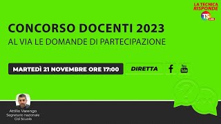 Concorso docenti 2023 al via le domande di partecipazione [upl. by Ahsinna]