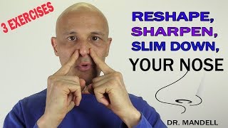 3 EXERCISES TO RESHAPE SHARPEN amp SLIM DOWN YOUR NOSE  Dr Alan Mandell DC [upl. by Lilli]