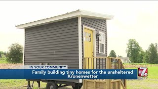 Kronenwetter family building tiny homes for unsheltered [upl. by Ahtiekahs]