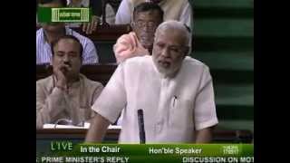 PM Narendra Modi replies to the debate on the Motion of thanks on the Presidents Address Part5 [upl. by Llorre]