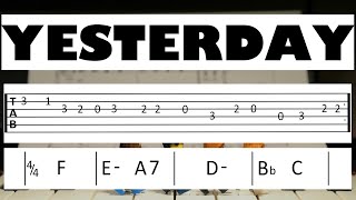 YESTERDAY cover Guitar Tab [upl. by Nichola537]