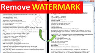 how to remove watermark from pdf file online free  remove a watermark pdf remove water mark pdf [upl. by Zuckerman]