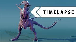 Creature Creation  Modeling Sculpting Texturing Rigging BLENDER TIMELAPSE [upl. by Bathulda]