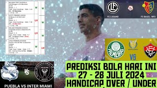 Prediksi Bola Malam Ini 2728 Juli 2024  Prediksi Handicap Over Under Akurat Hari Ini [upl. by Hershell745]