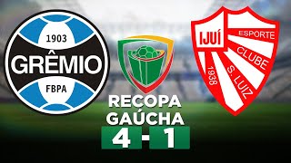 GRÊMIO 4 x 1 SÃO LUIZ  GRÊMIO CAMPEÃO DA RECOPA GAÚCHA 2023 FINAL  Narração [upl. by Leonardo]