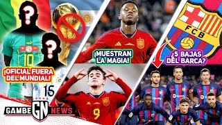 Otras 2 TERRIBLES BAJAS DE CRACKS para QATAR  ¡ANSU y GAVI se pasan  5 se PUEDEN IR del BARÇA [upl. by Annaoy]