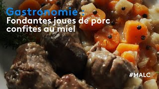 Gastronomie  Fondantes joues de porc confites au miel [upl. by Shull776]