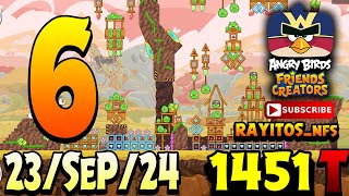 Angry Birds Friends Level 6 Tournament 1450 Highscore POWERUP walkthrough [upl. by Budwig]