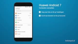 Tips amp Tricks  Huawei smartphone Contacten overzetten Android 7 [upl. by Trabue]