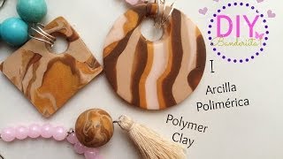 DIY Collares de arcilla polimericapolymer clay necklace Tutorial 1 [upl. by Dayna]