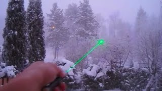 50mW Green Laser  Beam at day and night [upl. by Cliff]