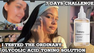 7 Days Challenge I Tested The Ordinary Glycolic Acid Toner For A Week  The Ordinary Skincare Review [upl. by Eenot523]