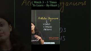 ACELLULAR ORGANISMS With QuickShot Biology By Poonam Maam  shorts neet biology [upl. by Eniaj]