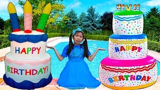 Giant Happy Birthday Cakes Toys  Wendy Pretend Play Surprise Party Kids Toy [upl. by Kryska]