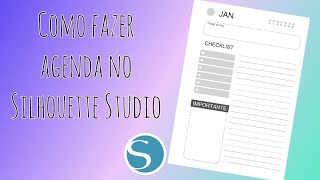 Agenda No Silhouette Studio  Parte 1 [upl. by Christis]