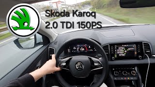 2024 Skoda Karoq 20 TDI 4x4 DSG POV TEST DRIVE  acceleration  4K [upl. by Jacklin117]