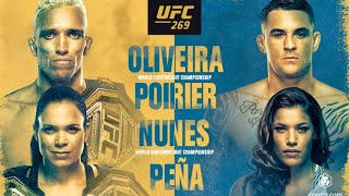 UFC 269 LIVE OLIVEIRA VS POIRIER LIVESTREAM amp FULL FIGHT COMPANION [upl. by Nert]