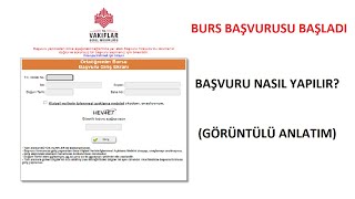 VGM BURS BAŞVURULARI BAŞLADI İLKOKUL  ORTAOKUL  LİSE BAŞVURU NASIL YAPILIR GÖRÜNTÜLÜ ANLATIM [upl. by Dunkin]