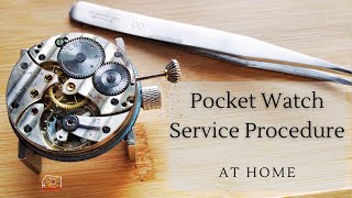 How To Service Your Mechanical Pocket Watch At Home Cortebert Part 22 [upl. by Nelsen341]