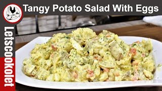 Creamy Tangy Potato Salad Recipe With Eggs [upl. by Lallage779]