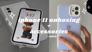 iphone 11 unboxing in 2024  accessories [upl. by Anirb714]