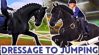 DRESSAGE STALLION TRIES SHOW JUMPING  Star Stable Realistic Roleplay [upl. by Karrie]