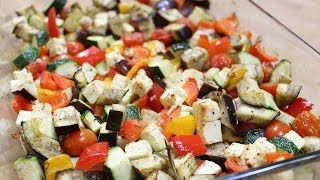 Mediterranes Ofengemüse mit Feta und frischen Kräutern [upl. by Ennahs]