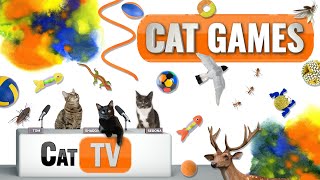 CAT Games  Ultimate Cat TV Compilation Vol 60  2 HOURS 🐝🐞🦋🦎🦜🐜🐭🧵 [upl. by Adaval600]