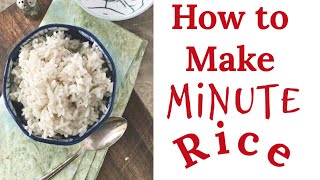 How to Make Minute Rice [upl. by Vierno]