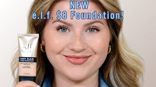 NEW 8 elf Soft Glam Satin Foundation Review amp Wear Test  Milabu [upl. by Neelak]