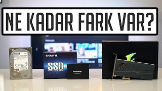 Ne kadar fark ediyor HDD vs SATA SSD vs NVMe SSD [upl. by Helman]