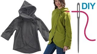 Jacke nähen für Anfänger – DIY Fleecejacke mit Kapuze quotLILIAquot [upl. by Hendren11]